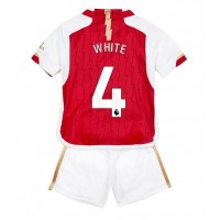 Arsenal Benjamin White #4 Hemmaställ Barn 2023-24 Korta ärmar (+ Korta byxor)